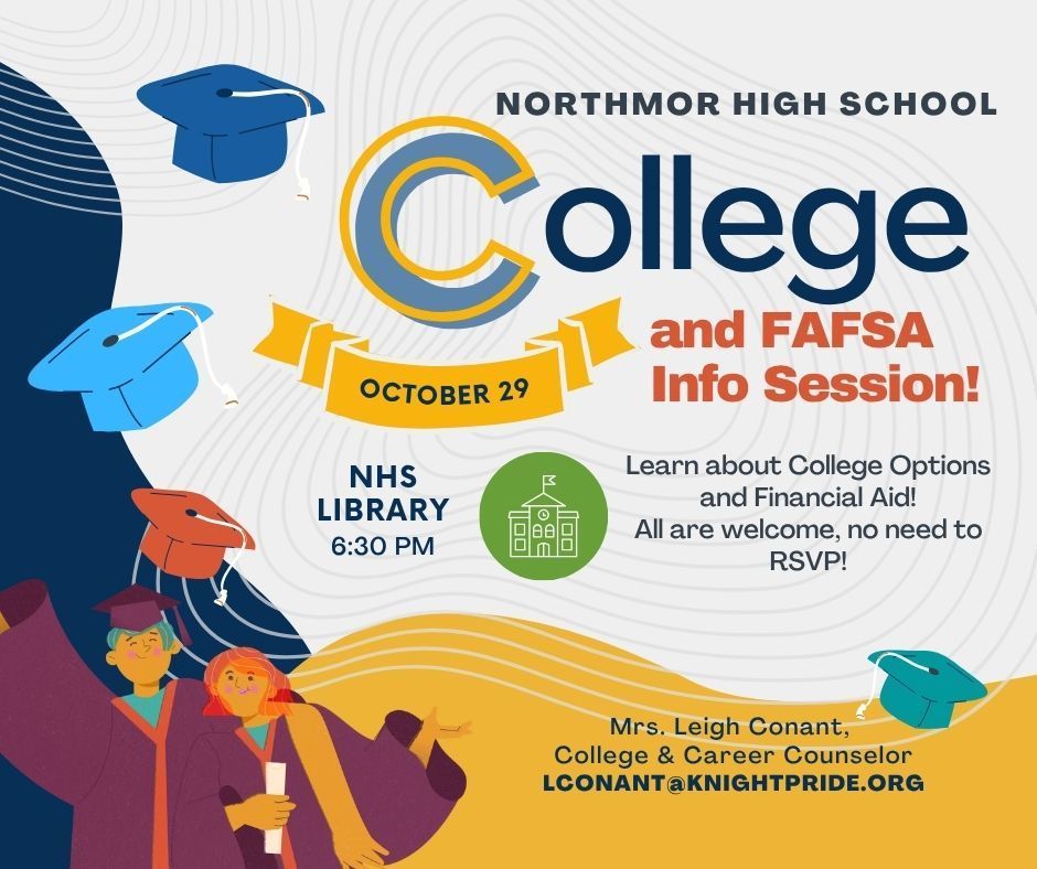 college and financial aid night flyer