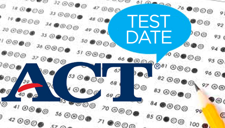 act image with pencil words say test date