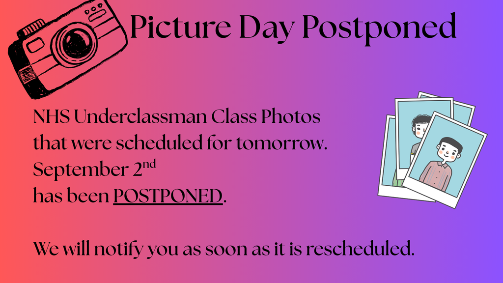 Photo Day Postponed