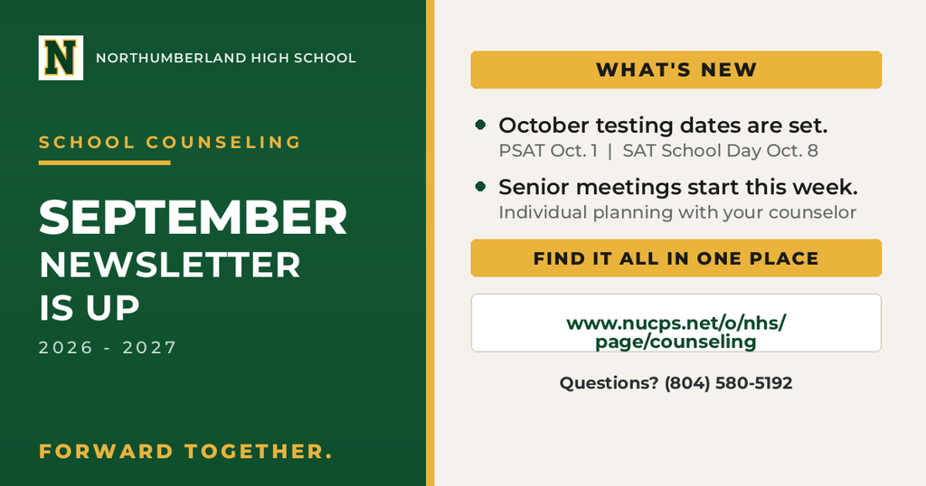 Counseling Newsletter information