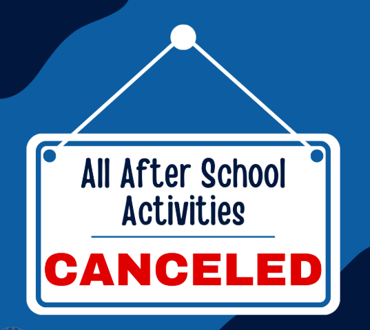 All after-school activities have been cancelled for today, September 22, 2026. This includes tutoring and practice