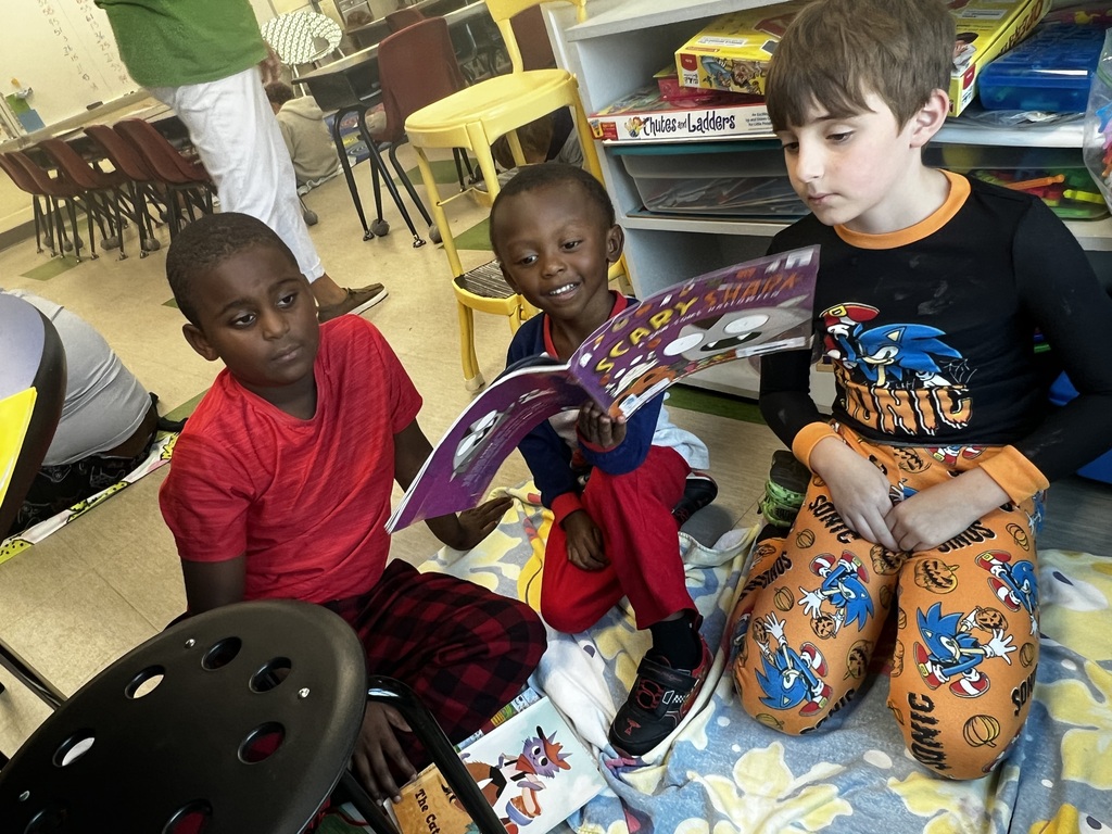 buddy reading event with PreK