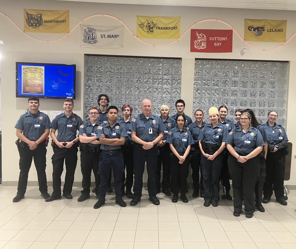 Group photo of Career Tech Public Safety students and instructor on Dress Like Your Instructor day.