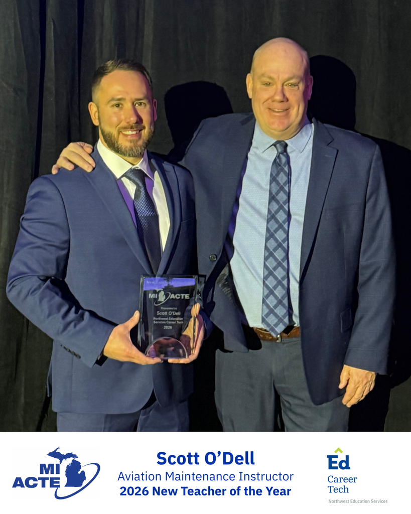 Scott O'Dell, North Ed Career Tech Aviation Instructor, MiACTE New Teacher of the Year
