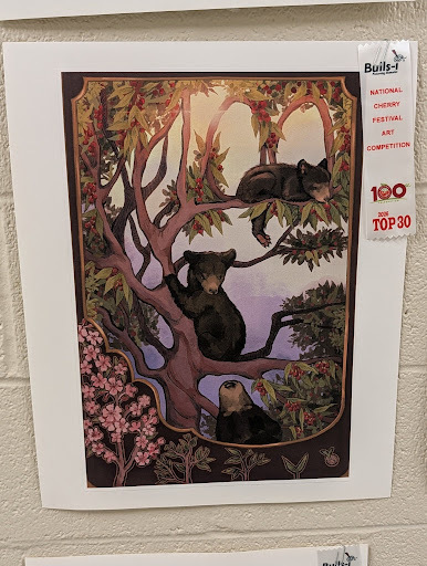 Lynn Hall’s 2nd Place National Cherry Festival poster. 