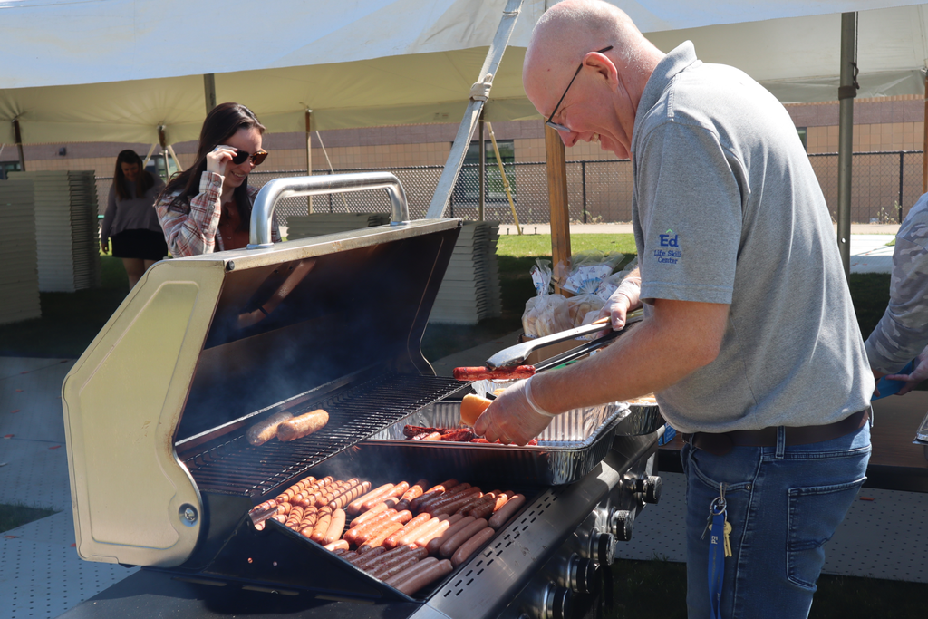 Transition Campus staff grilling at the annual picnic