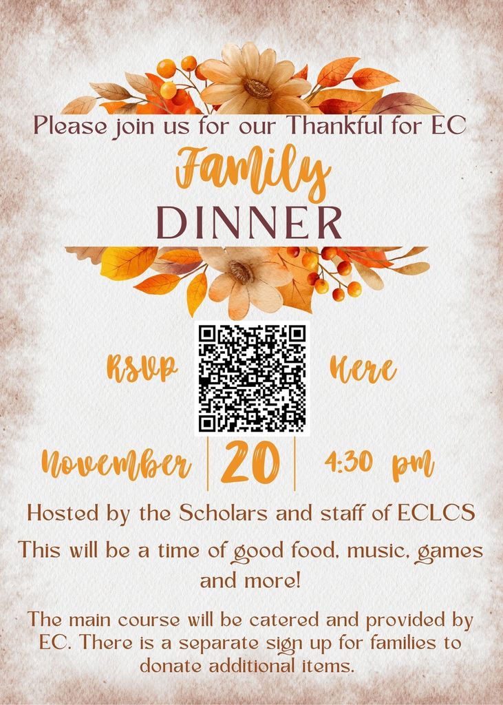 Join us for our EC family dinner.