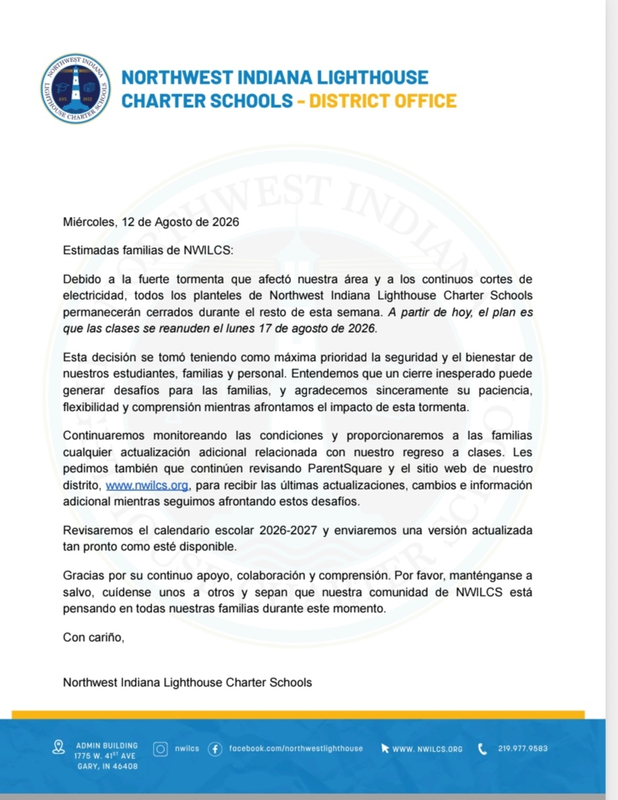EC School Resuming Notice on Spanish