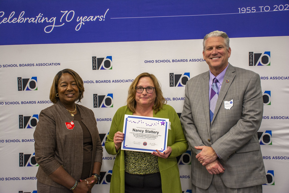 Board President Nancy Slattery Receives OSBA Aptitude Award