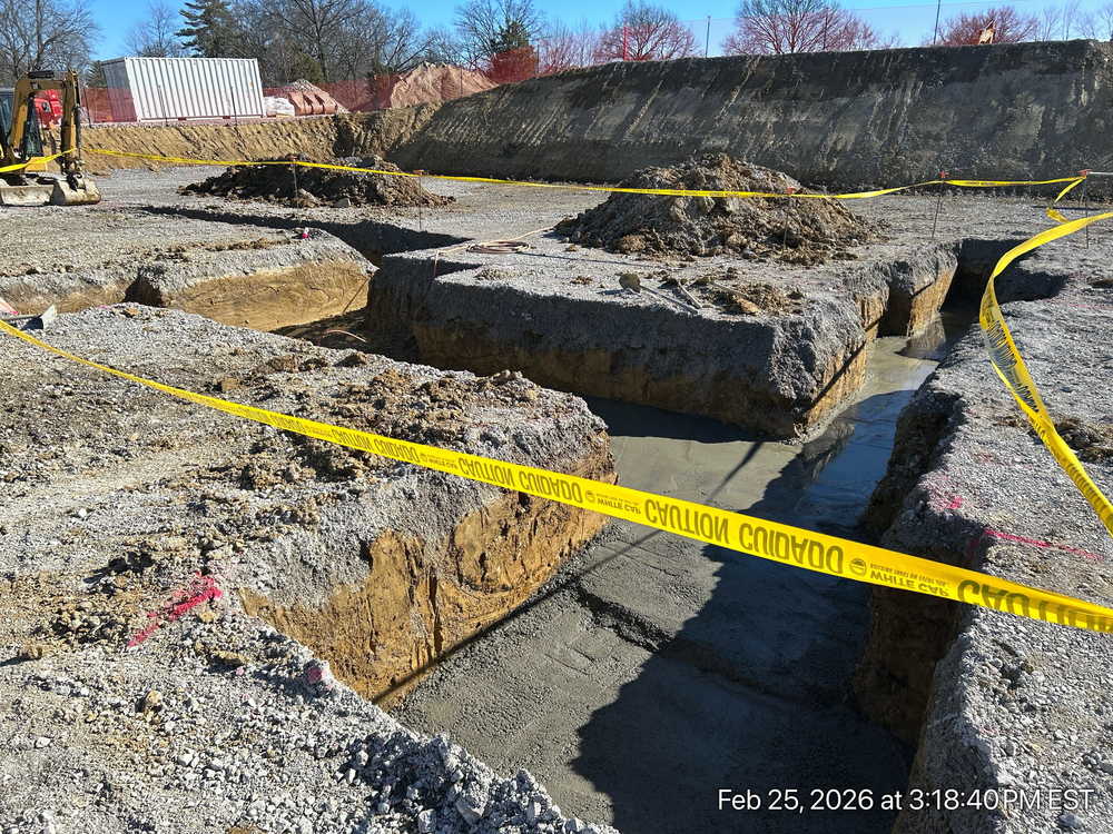 Foundation being laid at site of new Colerain Elementary
