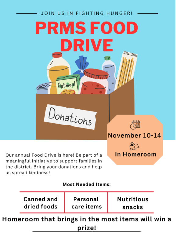 PRMS Food drive