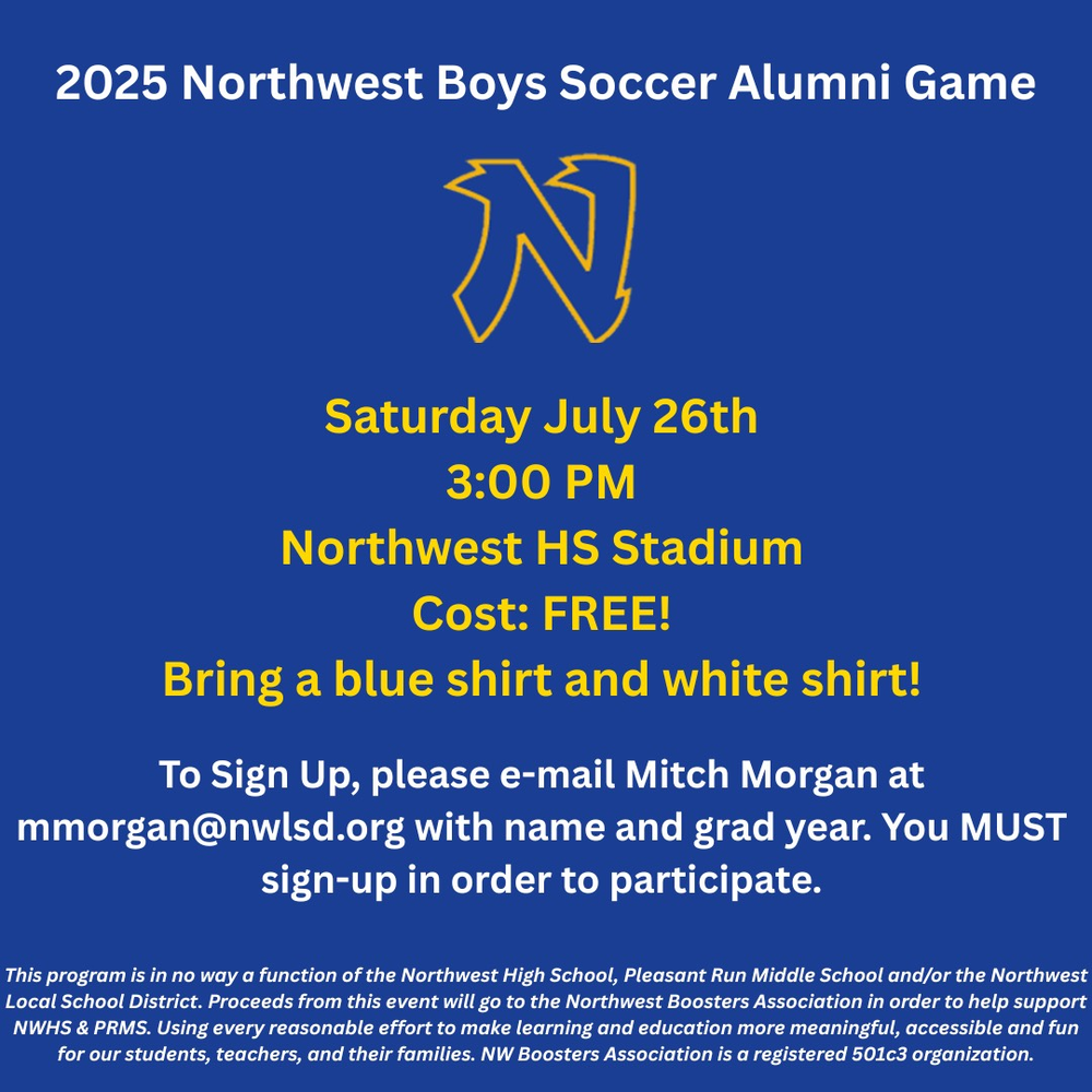 NWHS alumni soccer match