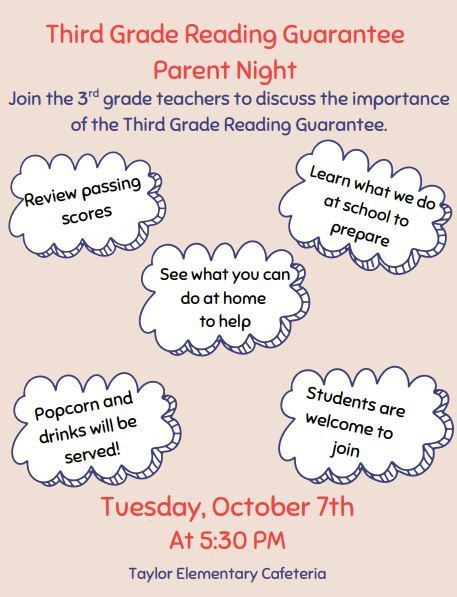 Third grade flyer