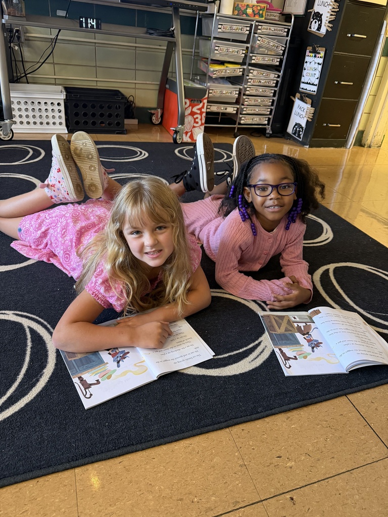 students reading