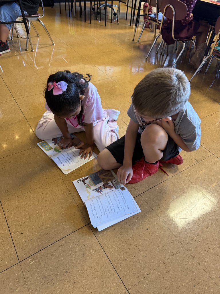 students reading