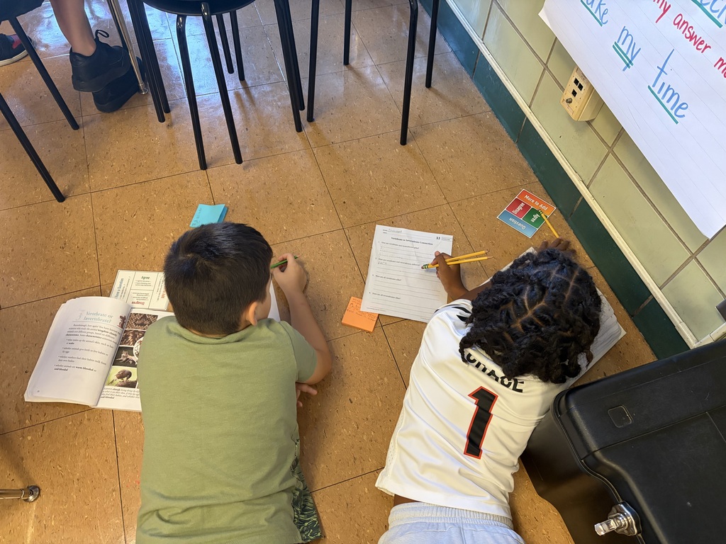 students reading