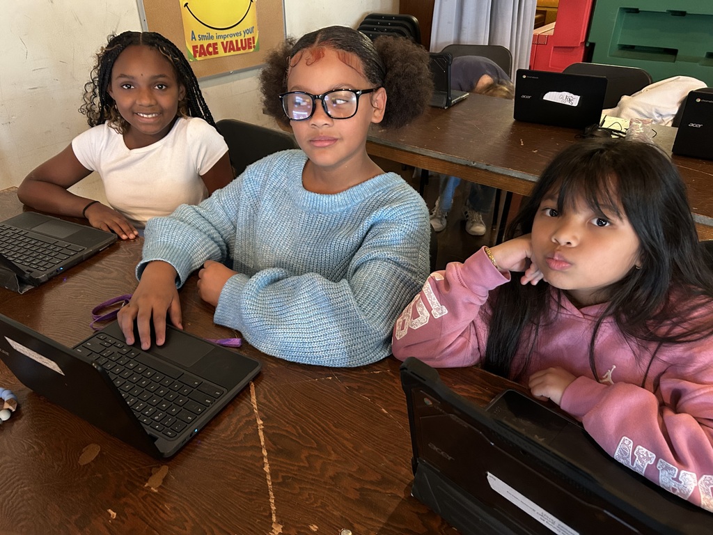 students on computers