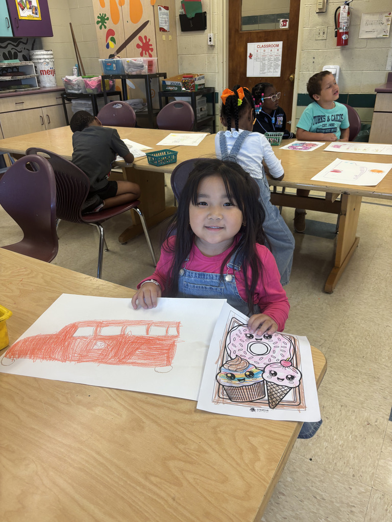 student painting