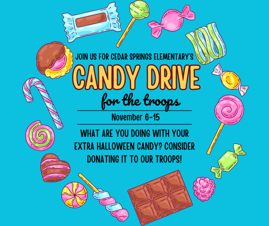 Candy Drive for the troops.