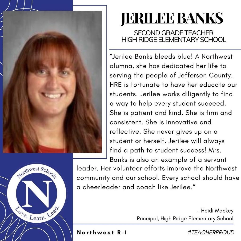 Jerilee Banks #TeacherProudTuesday