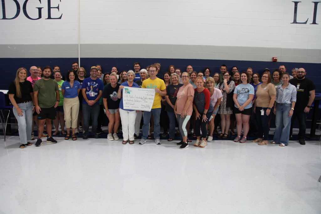 WMS supporting Ryan Mueller as he receives the MRTA grant