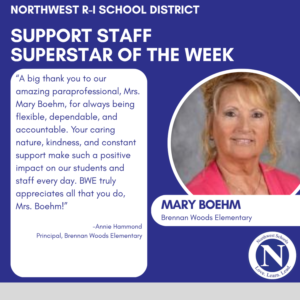 Mary Boehm Support Staff Superstar