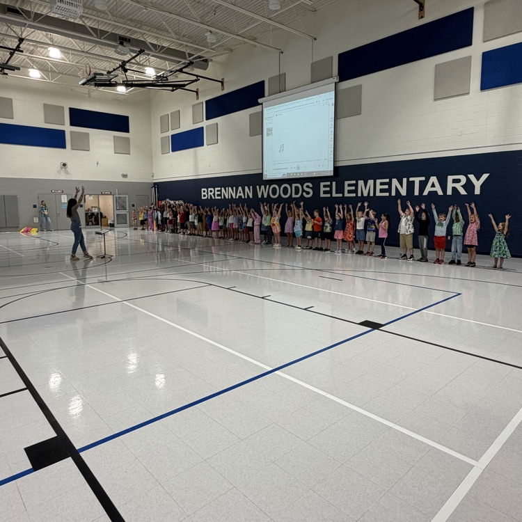 Second grade students performing