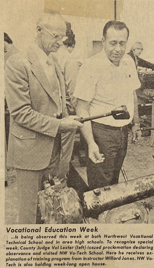 nwti old newspaper article from the 70's