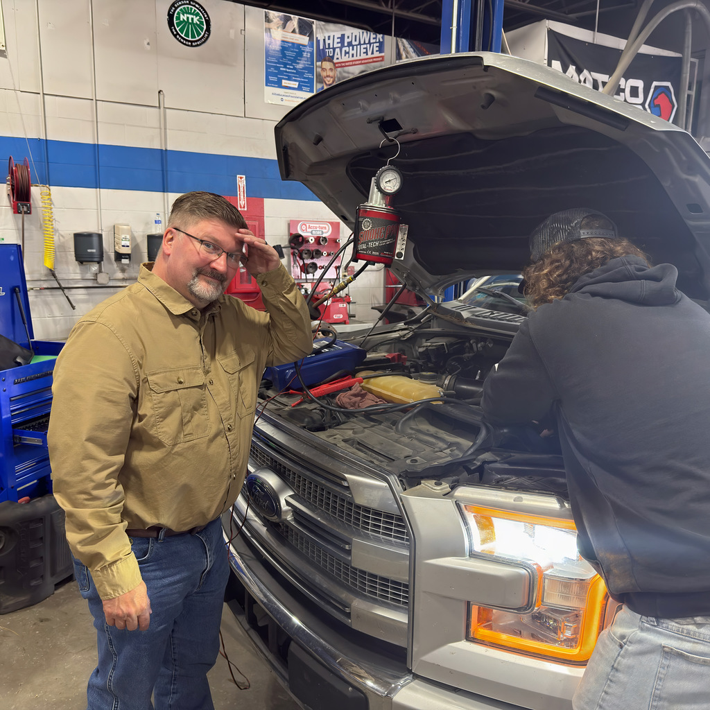 President Patty takes his truck to our autoshop
