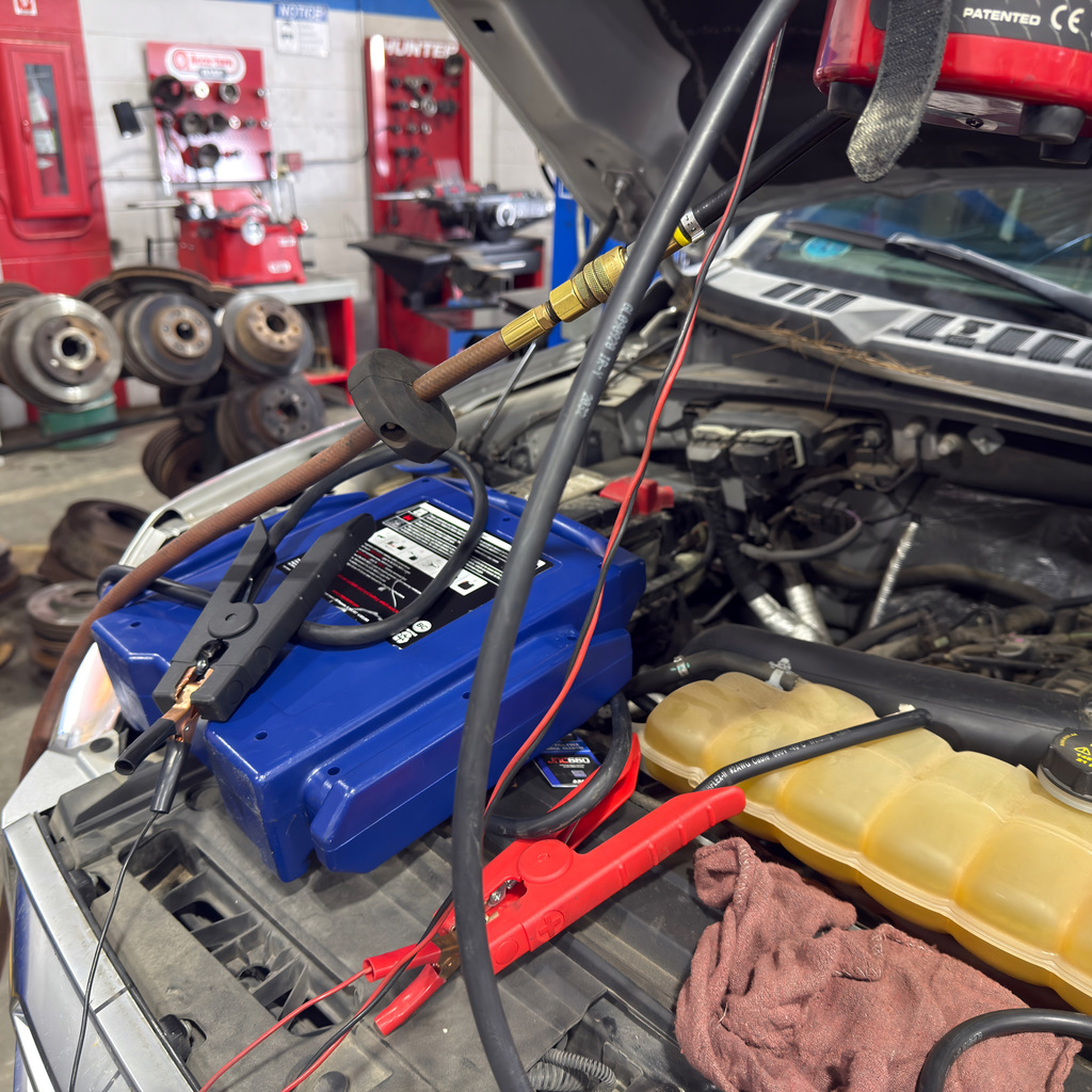 President Patty takes his truck to our autoshop