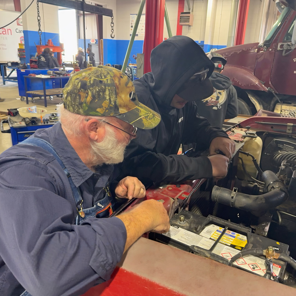 Diesel Tech student Justin Matkins works on a 1991 Dodge Pickup Truck