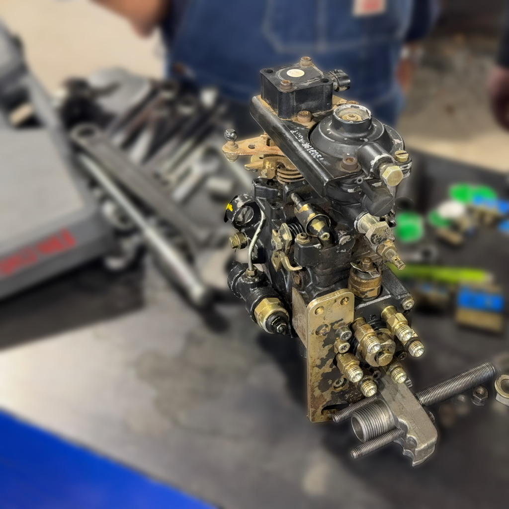 Diesel Tech student Justin Matkins works on a 1991 Dodge Pickup Truck