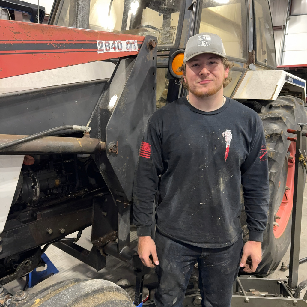 Diesel tech students doing project work