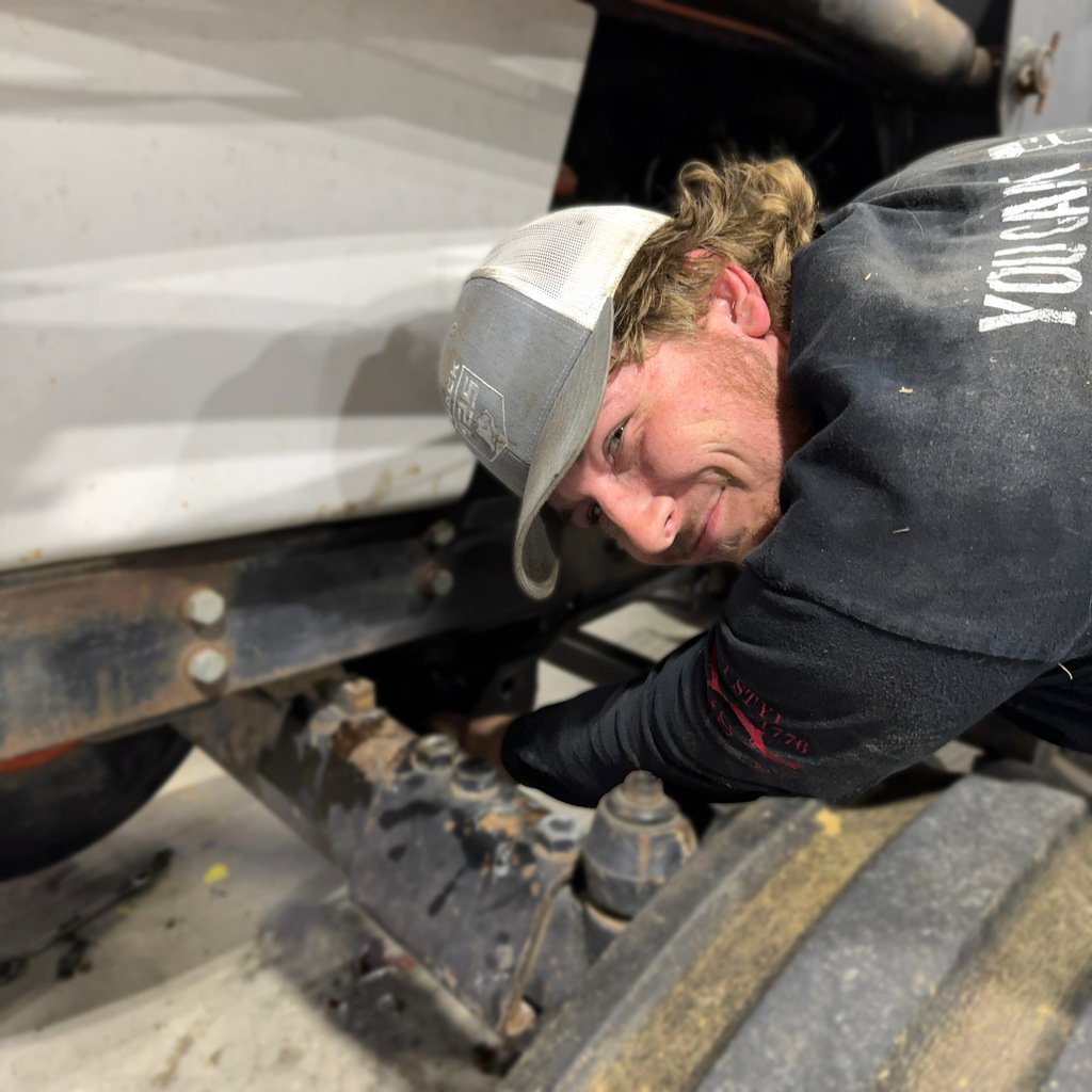 Diesel tech students doing project work