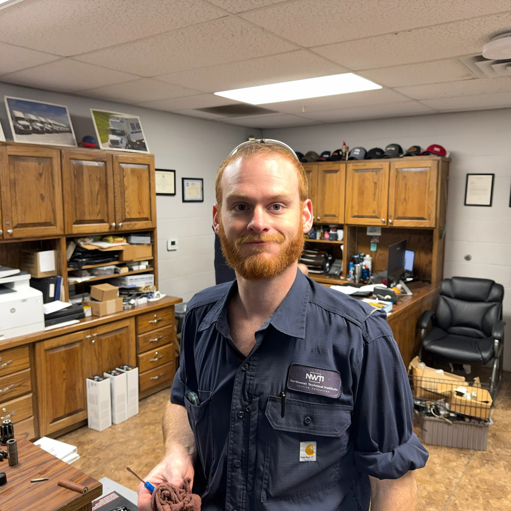 Diesel tech students doing project work