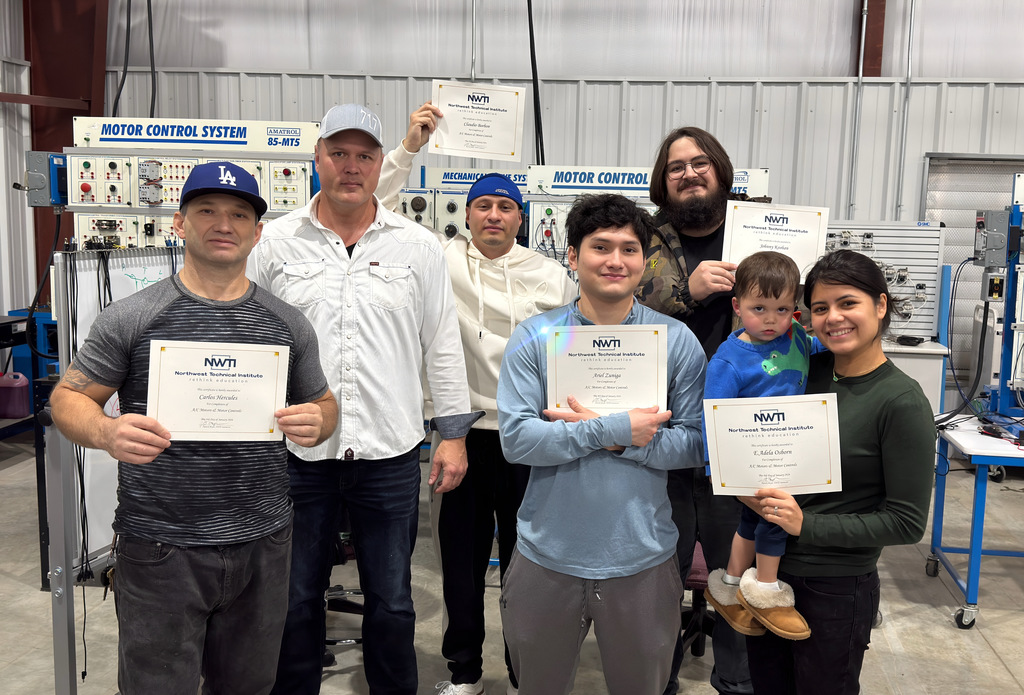 January 8th, motor and motor controls class certificate earners