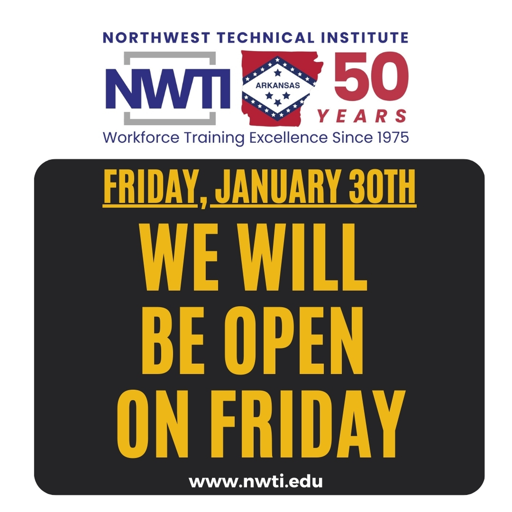 NWTI will open on Friday, January 30th.