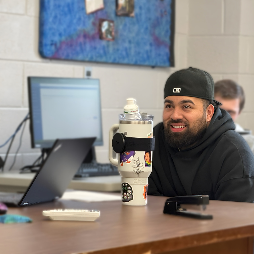 on wednesday, february fourth, former NWTI student A.J. Collins came to talk to our Info Systems class