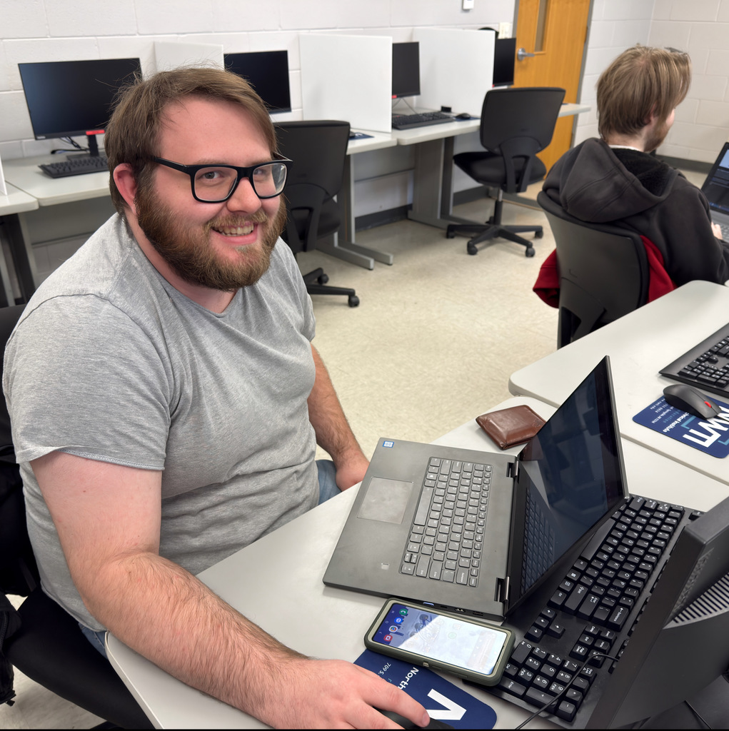 on wednesday, february fourth, former NWTI student A.J. Collins came to talk to our Info Systems class