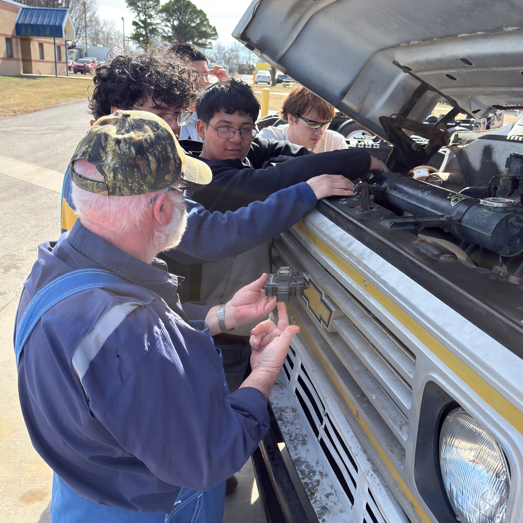 February 11th diesel truck tech students work to get an old model running