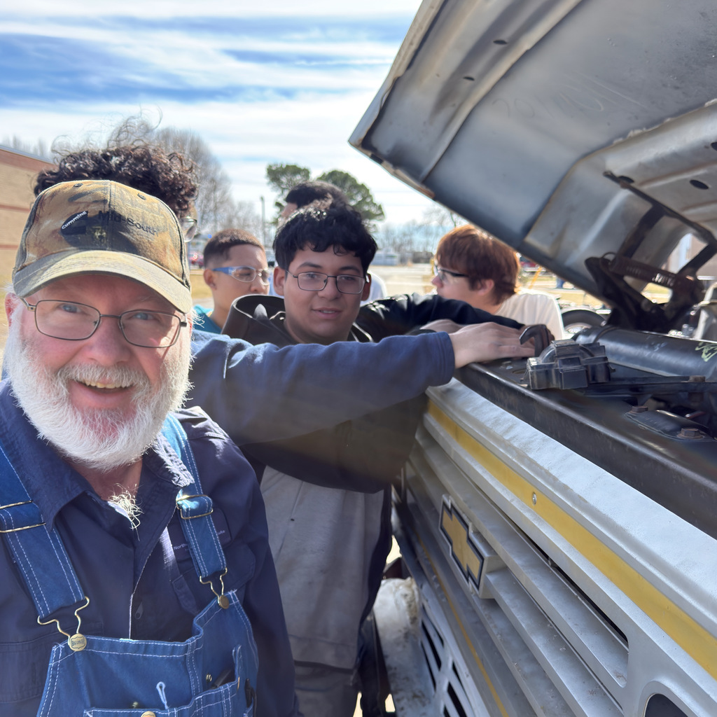 February 11th diesel truck tech students work to get an old model running