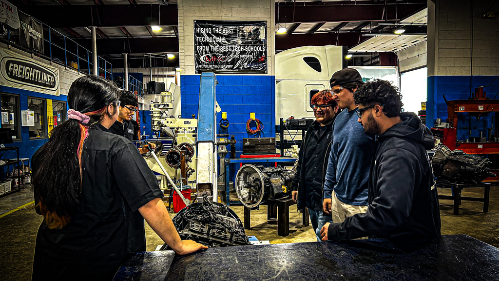 Friday, February 20th in the diesel truck tech shop