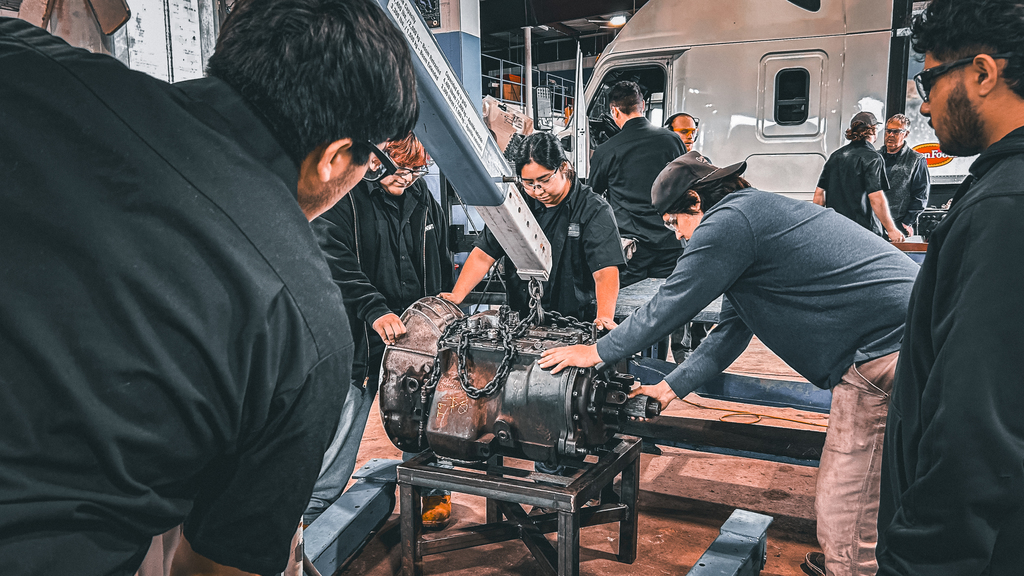 Friday, February 20th in the diesel truck tech shop