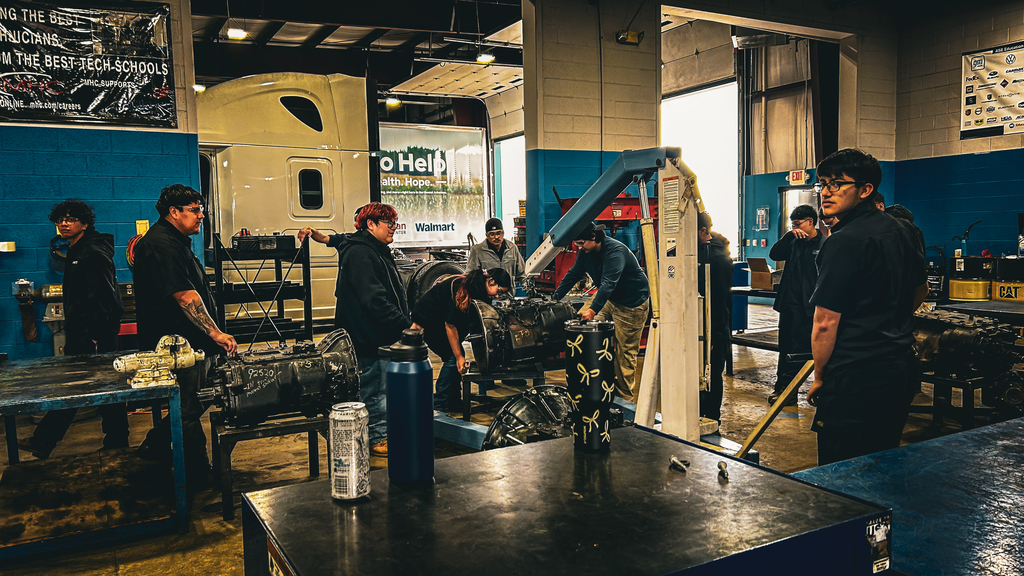 Friday, February 20th in the diesel truck tech shop