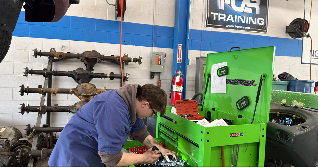 February 25, 2026 Automotive students hard at work making repairs