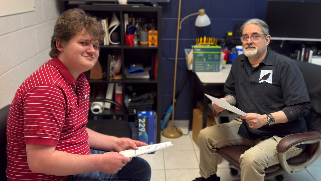 Information system students practice interviewing