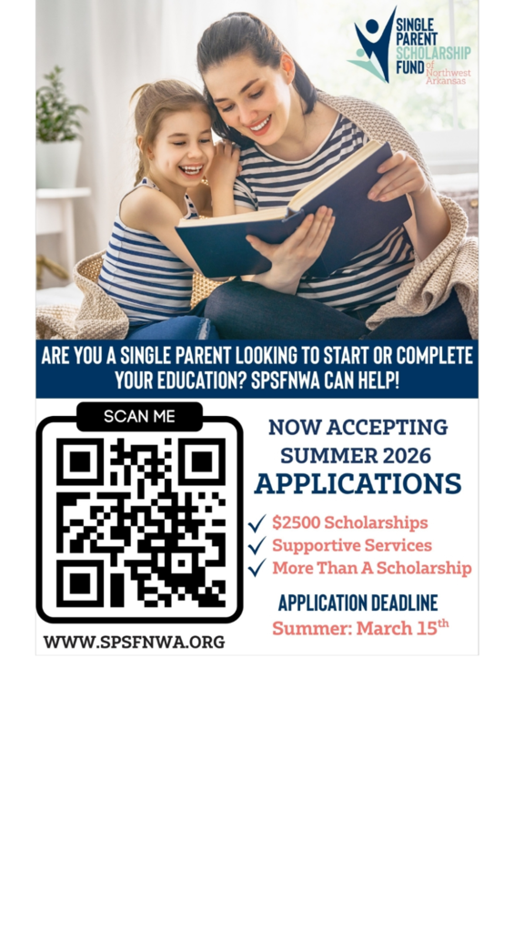 single family scholarship foundation nw arkansas application deadline flyer
