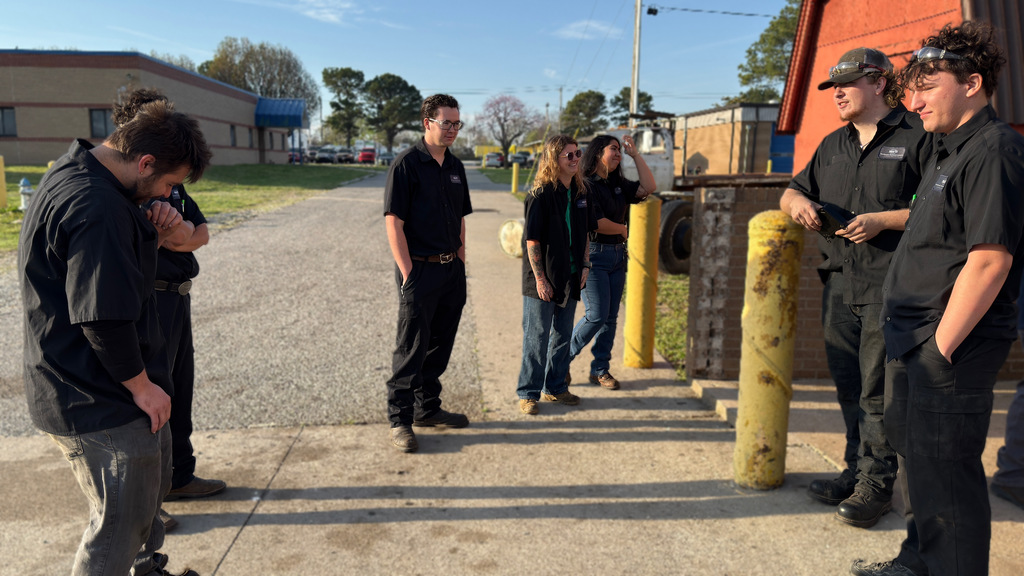 WHAT'S GOING ON AT NWTI TODAY? Trying to take pictures of SkillsUSA participants