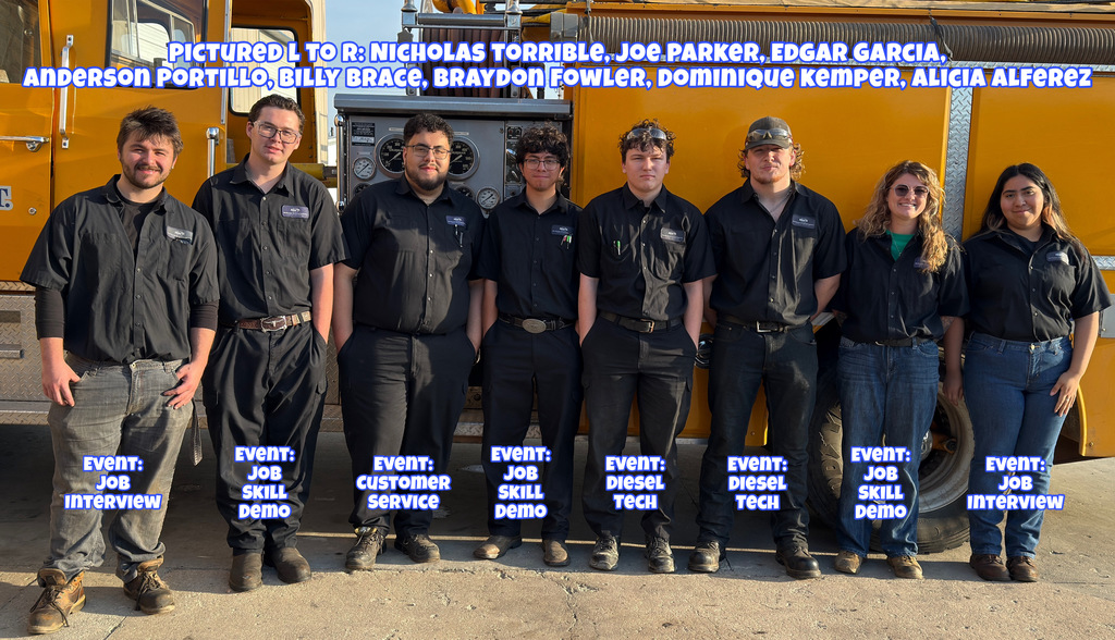 diesel truck and automotive students in skills usa competition