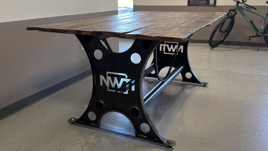 student welding project using different reclaimed materials